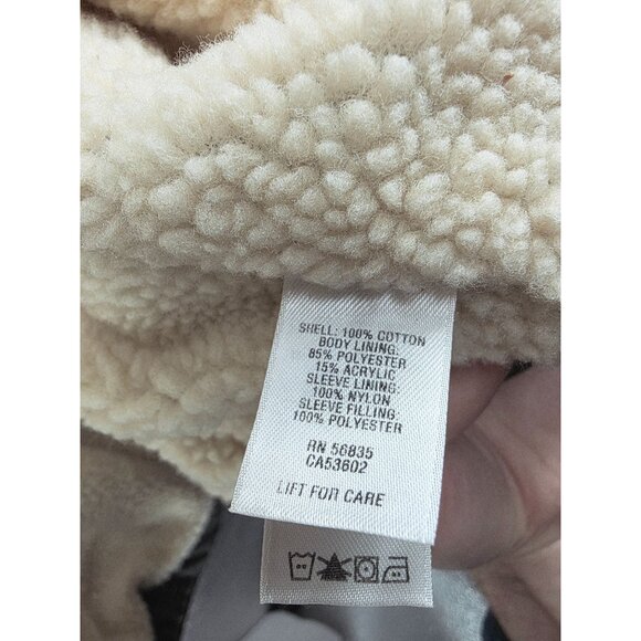 Cabela's Canvas Work Jacket Sherpa Lined XL Tall/Long 90's Vintage - Picture 9 of 10